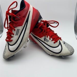 Nike Red and White Football Cleats